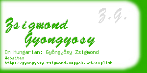 zsigmond gyongyosy business card