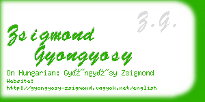 zsigmond gyongyosy business card